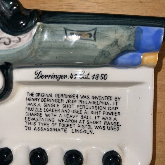 Vintage Derringer .41 Cal. 1850 ceramic Ashtray by Contemporary Ceramics - Picture 7 of 7